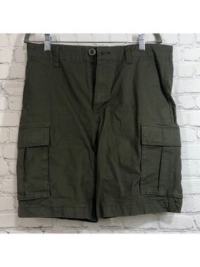 Fox Men's Olive Cargo Shorts with Side Flap Pockets